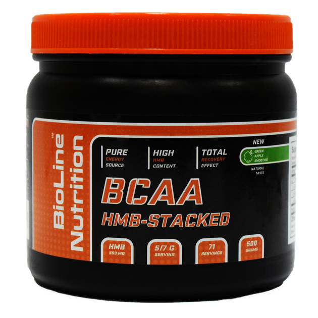 Аминокислота BCAA 2:1:1 BioLine Nutrition 9043 0.5 кг яблоко. - изображение 4