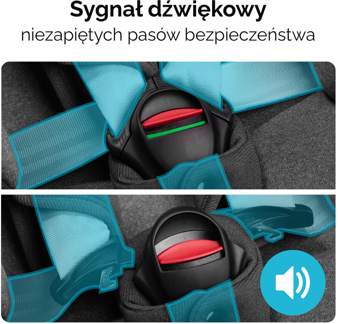Fotelik samochodowy Kidnort Orn DK-080837 40-150 cm ciemnoszary (5902983624882) - obraz 9