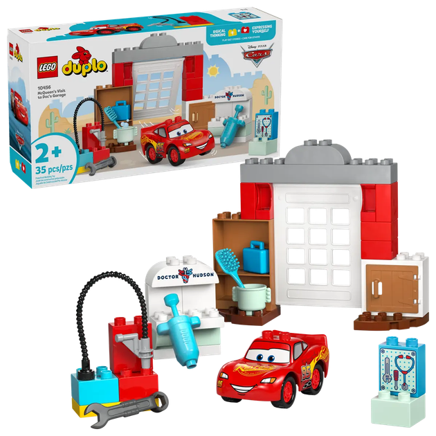 Zestaw klocków LEGO Duplo Wizyta McQueena w warsztacie Wójta 35 elementów (10456) - obraz 1