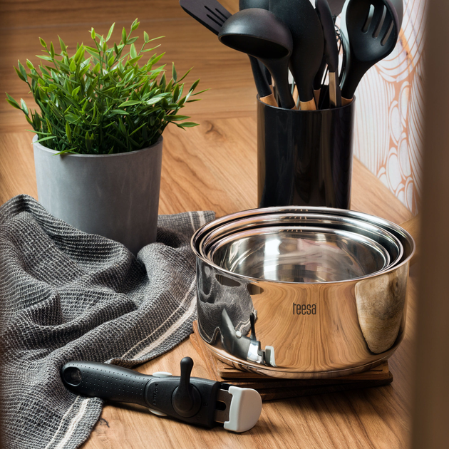 Zestaw garnków Teesa Cook Expert Single Hand TSA0148 z odłączaną rączką 4 elementy (5901890075114) - obraz 6