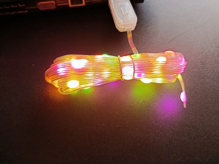 Гірлянда USB Крапля роси RGB пульт 50 LED 5 м - Фото 4 Гірлянда USB Крапля роси RGB пульт 50 LED 5 м - зображення 4