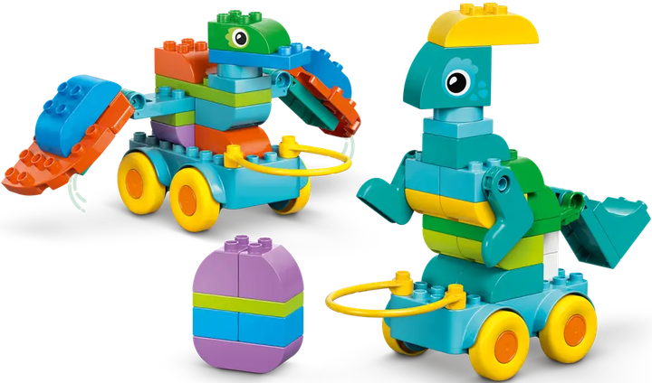 Конструктор LEGO Duplo Динозавры на колесах 3в1 108 элементов (10451) - Фото 4 Конструктор LEGO Duplo Динозавры на колесах 3в1 108 элементов (10451) - изображение 4