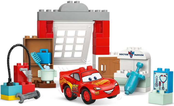 Конструктор LEGO Duplo Визит МакКвина в мастерскую мэра 35 элементов (10456) - Фото 3 Конструктор LEGO Duplo Визит МакКвина в мастерскую мэра 35 элементов (10456) - изображение 3