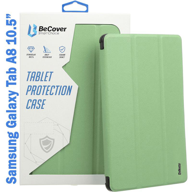 Фото - Чохол Becover -книжка  Soft Edge для Samsung Galaxy Tab A8 SM-X200/SM-X205 Green  (708332)