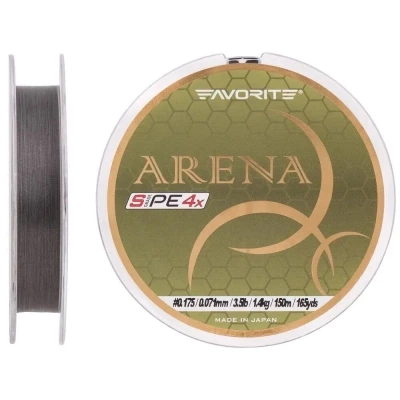 Шнур Favorite Arena PE 4x 150m 0.175/0.071mm 3.5lb/1.4kg Silver Gray (1693.10.88) - Фото 2 Шнур Favorite Arena PE 4x 150m 0.175/0.071mm 3.5lb/1.4kg Silver Gray (1693.10.88) - зображення 2