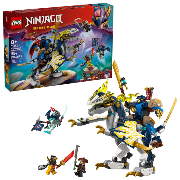 Klocki konstrukcyjne LEGO Ninjago Mech smoczego jeźdźca Rogue’a 584 elementy (71843) - obraz 2