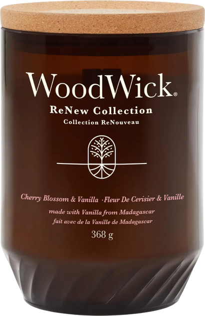 Świeca zapachowa Yankee Candle WoodWick ReNew Cherry Blossom and Vanilla 184 g (5038581148359) - obraz 1