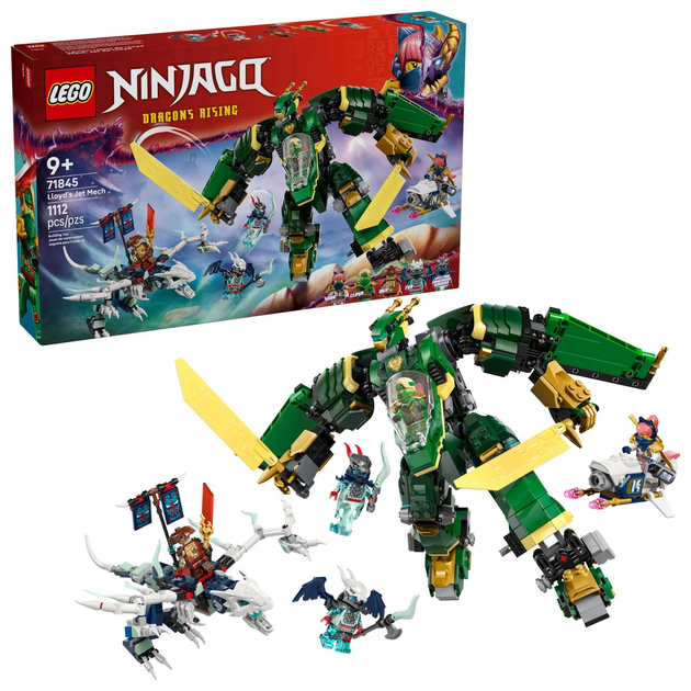 Конструктор LEGO Ninjago Реактивний бойовий робот Ллойда 1112 елементів (71845) - зображення 2