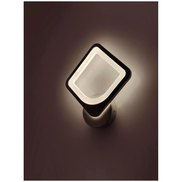 LED бра TETRA 22W Esllse чорний світлодіодний настінний світильник S-200х44-BLACK/WHITE-220-IP20 - зображення 8