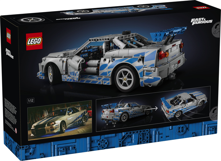 Конструктор LEGO Technic Автомобіль Nissan Skyline GT-R (R34) Подвійний форсаж 1410 елементів (42210) - зображення 8