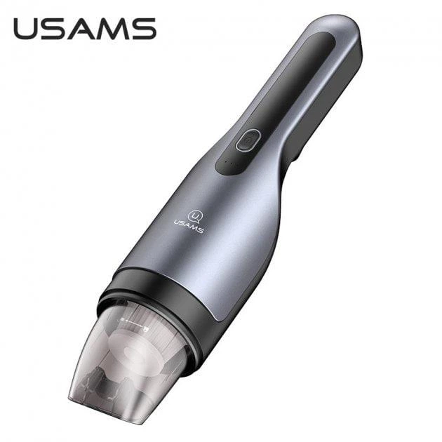 Автомобильный портативный пылесос USAMS US-ZB108 Mini Handheld Vacuum Cleaner 2000 mAh, 80W, 15min, 5500Pa ручной аккумуляторный Grey - изображение 5