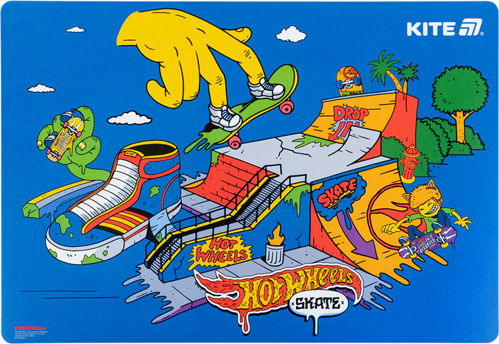 Упаковка підкладок настільних Kite Hot Wheels 42.5х29 см х 10 шт (HW25-207-2) - Фото 2 Упаковка підкладок настільних Kite Hot Wheels 42.5х29 см х 10 шт (HW25-207-2) - зображення 2