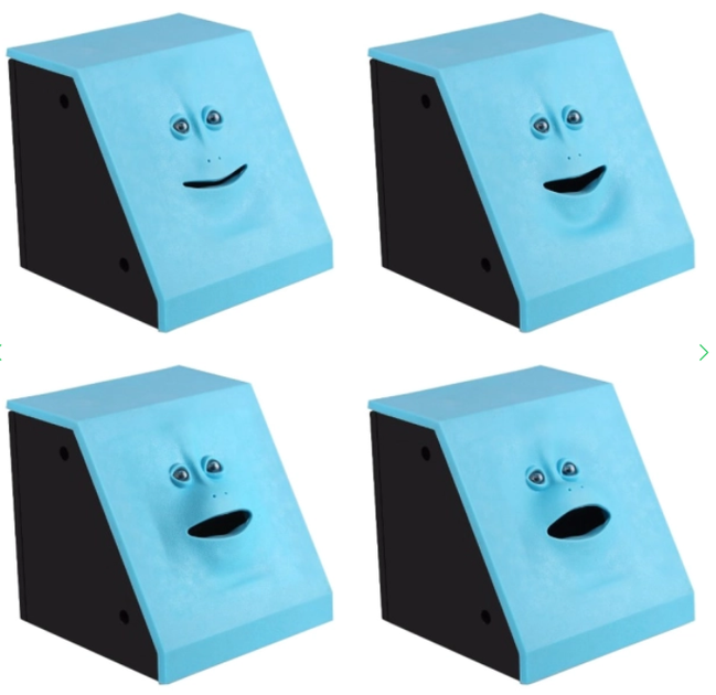 Жуюча скарбничка Face Bank у вигляді обличчя яке їсть гроші - Фото 5 Жуюча скарбничка Face Bank у вигляді обличчя яке їсть гроші - зображення 5
