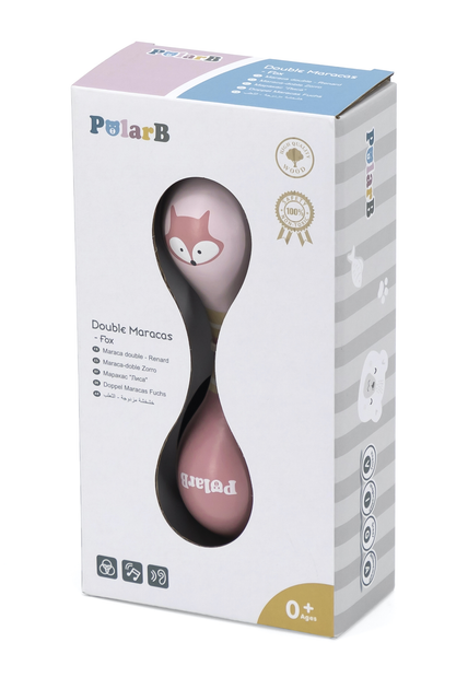 Маракаси подвійні дерев'яні Viga PolarB Лис 44090 (6971608440908) - зображення 4