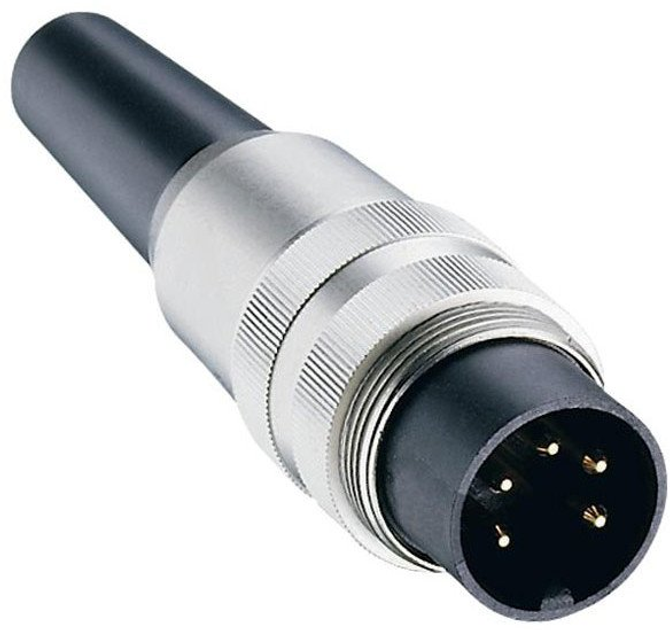 Кабель Lumberg Stikhus DIN SV 50 IEC 60130-9 IP40 5-полюсний чоловічий, прямий з паяними клемами для провідників (2050000775376) - зображення 1