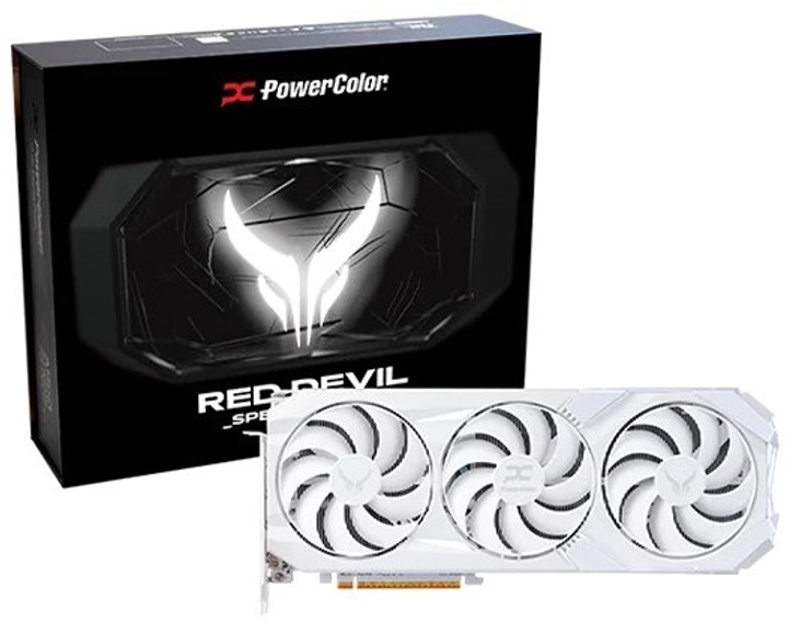 Karta graficzna Powercolor PCI-Ex Radeon RX 9070 XT Red Devil Spectral White 16GB OC 16GB GDDR6 (256bit) (3060/20000) (HDMI, 3 x DisplayPort) (RX9070XT 16G-E/OC/WHITE) - obraz 6