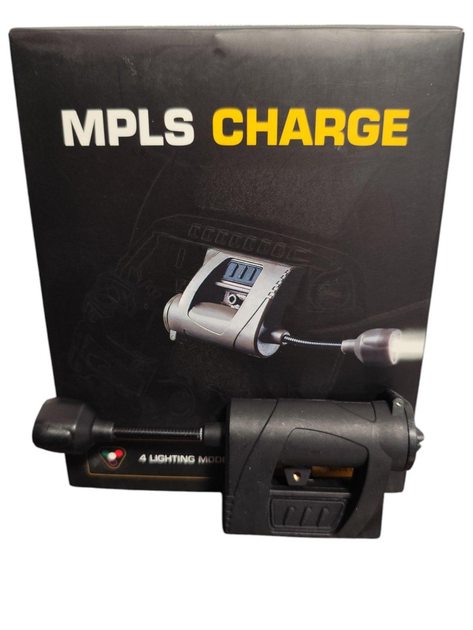 Тактический фонарь MPLS Charge с креплением в рельсу на военный шлем каску + батарейка аккумулятор CR123A с TYPE-C черный - изображение 2
