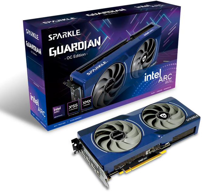 Відеокарта Sparkle PCI-Ex Intel Arc B570 Guardian OC 10GB GDDR6 (160bit) (2660/19000) (HDMI, 3 x DisplayPort) (SB570G-10GOC) - зображення 7