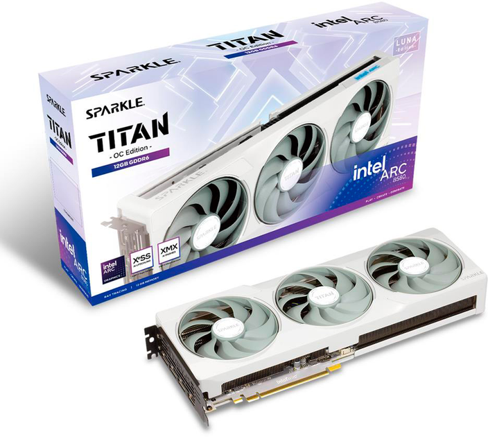 Karta graficzna Sparkle PCI-Ex Intel Arc B580 Titan Luna OC 12GB GDDR6 (192bit) (2740/19000) (HDMI, 3 x DisplayPort) (SB580TW-12GOC) - obraz 8