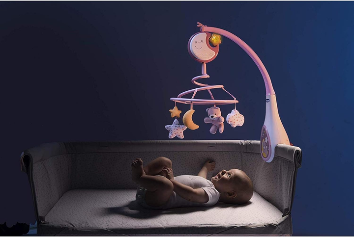 Карусель на ліжечко Chicco First Dream Next2Dreams 3 в 1 Рожева (8058664089789) - зображення 13