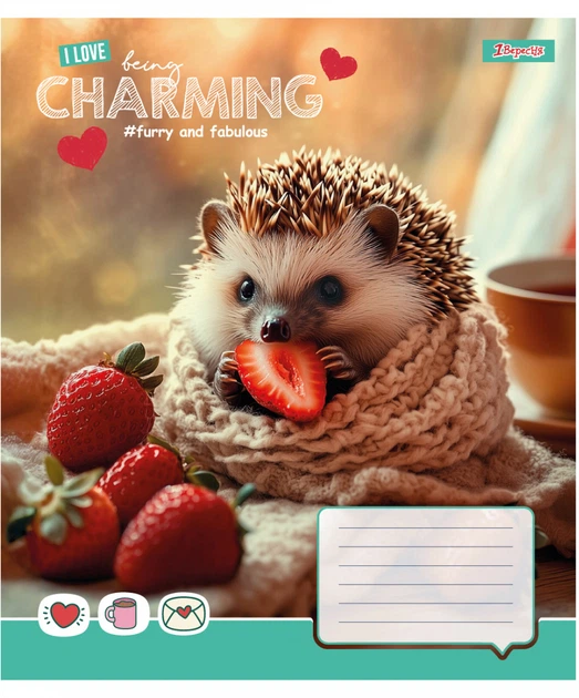 Набор тетрадей ученических 1 Вересня Charming A5 12 листов в косую линию x 25 шт (4823092297884) - изображение 5