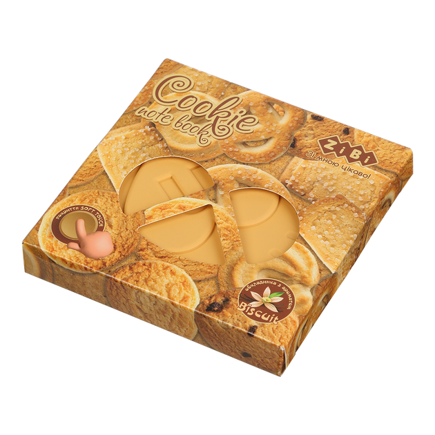 Блокнот ZiBi COOKIE 90х87мм. 80арк., ароматизована Soft touch обкладинка ZB.12470-22 - зображення 4