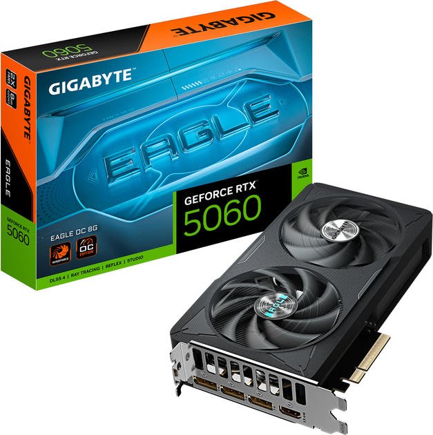 Karta graficzna Gigabyte PCI-Ex GeForce RTX 5060 EAGLE OC 8G 8GB GDDR7 (128bit) (2550/28000) (HDMI, 3 x DisplayPort) (GV-N5060EAGLE OC-8GD) - obraz 10
