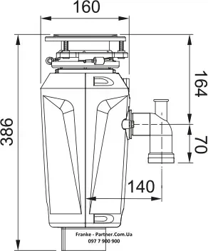 Подрібнювач харчових відходів Franke Elite Slimline SLIM 75 - Фото 2 Подрібнювач харчових відходів Franke Elite Slimline SLIM 75 - изображение 2
