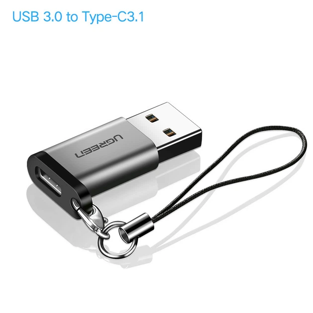 Перехідник-адаптер USB 3.0 до Type-C Ugreen US276 (Темно-сірий) - Фото 2 Перехідник-адаптер USB 3.0 до Type-C Ugreen US276 (Темно-сірий) - изображение 2