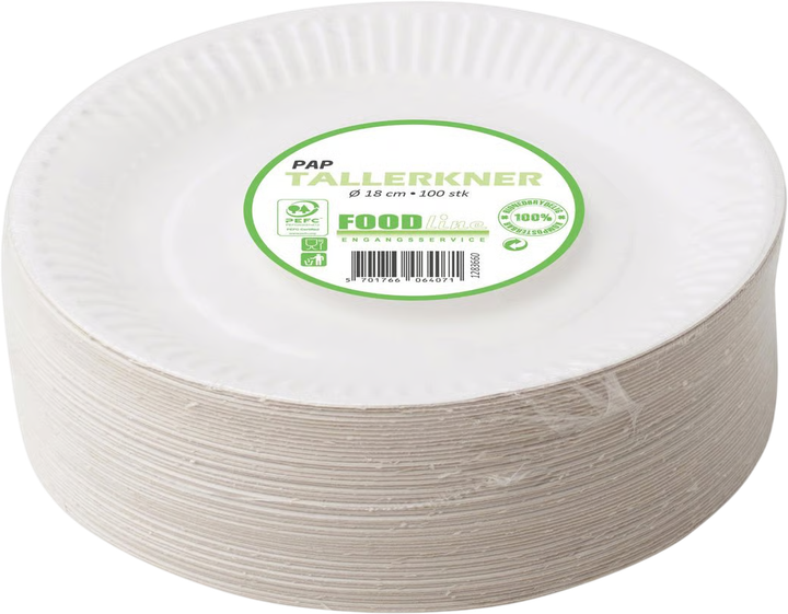 Zestaw talerzyków jednorazowych Food Line 100 x 18 cm (ZES5701766064071) - obraz 1