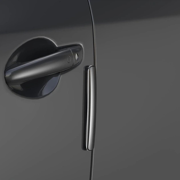 Захисна накладка для автомобільних дверей Baseus Streamlined Car Door Bumper CRFZT-01 (Чорна, 4шт) - изображение 7