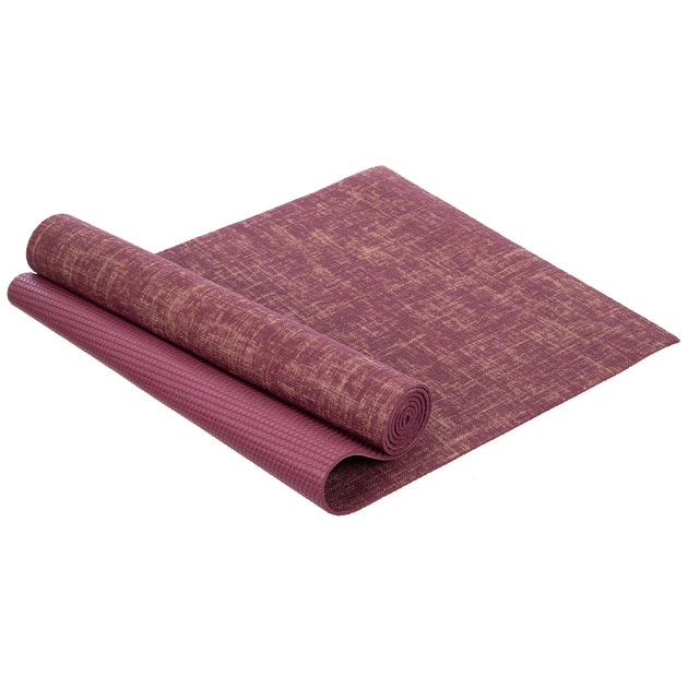 Коврик для йоги льняной каучуковый Yoga mat SP-Sport Бордовый FI-2441 - изображение 3