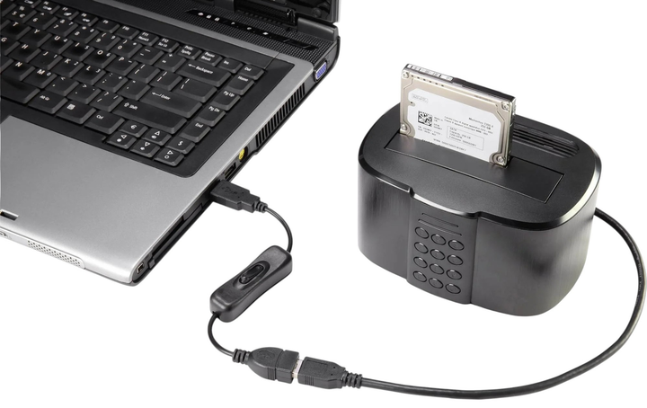 Adapter Renkforce RF-3322982 USB-A 0.25 m Black (RF-3322982) - obraz 2