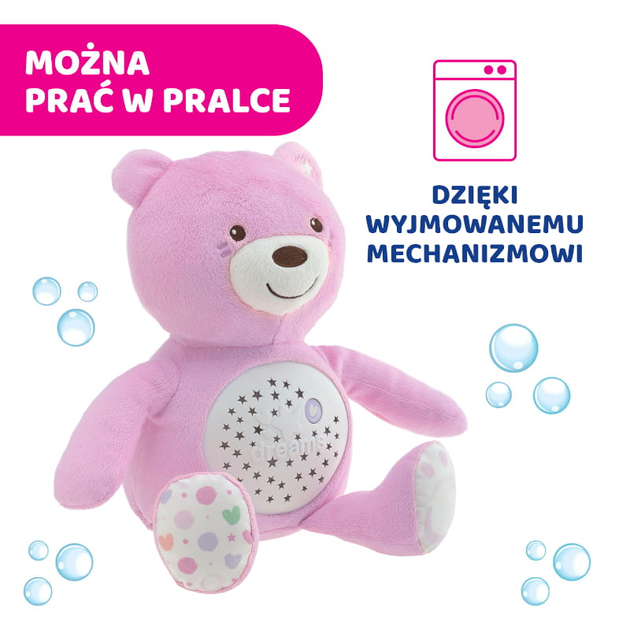 Нічник проектор Chicco First Dreams Ведмедик Рожевий (8058664060351) - зображення 7