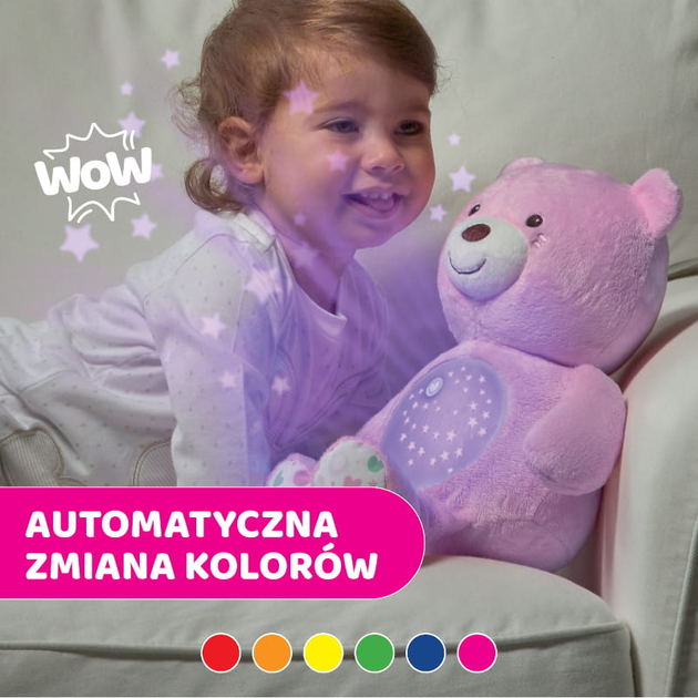 Нічник проектор Chicco First Dreams Ведмедик Рожевий (8058664060351) - зображення 9