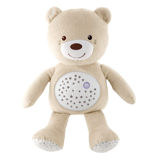 Lampka nocna projektor Chicco First Dreams Miś Beżowa (8058664106349) - obraz 1