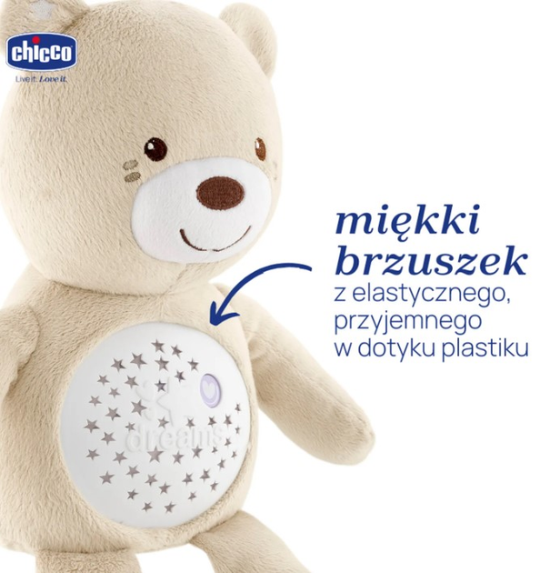 Нічник проектор Chicco First Dreams Ведмедик Бежевий (8058664106349) - зображення 3