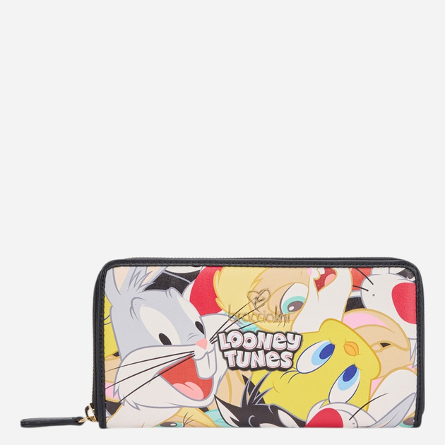 Гаманець жіночий зі штучної шкіри для карток Braccialini Looney Tunes Allfriend LT120-126-AF-818 Чорний (800070338738) - зображення 1