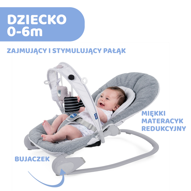 Крісло-гойдалка Chicco Hoopla Titanium Сіре (8058664125050) - зображення 6