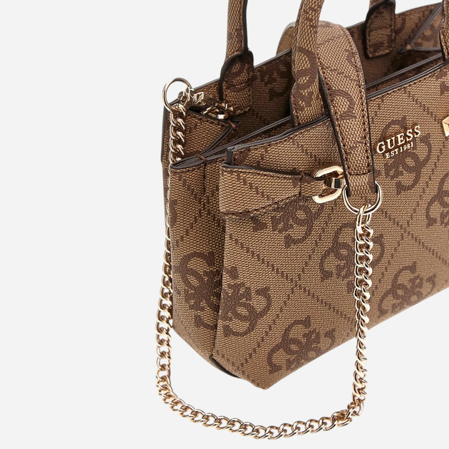 Torebka damska mini Guess Lorelei HWOS9639760-LTL Brązowa - obraz 5