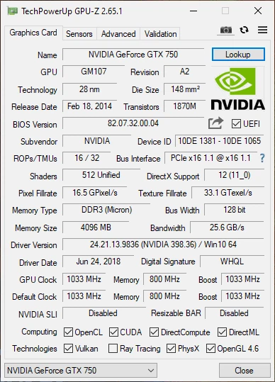Видеокарта Taishuo PCI-Ex GeForce GTX 750 4GB DDR3 OEM LP (128 bit) (VGA, DVI, HDMI) (№849.41) - изображение 5