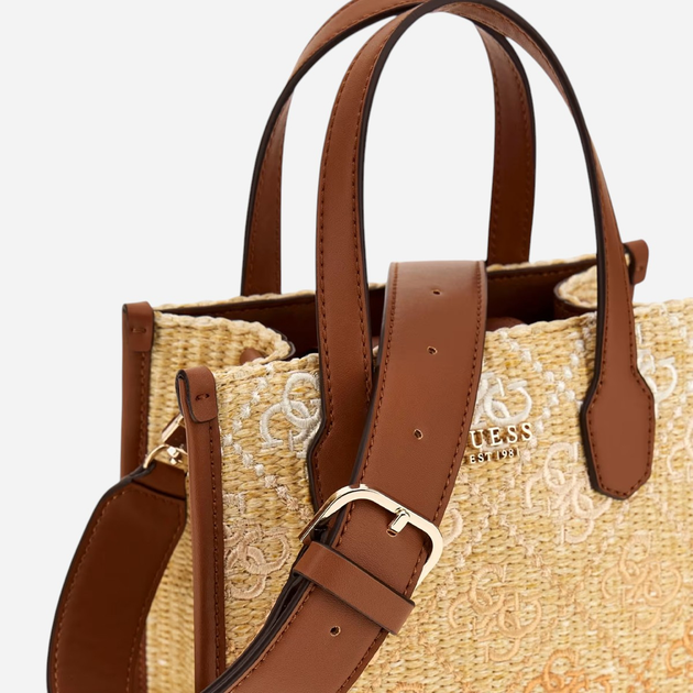 Torebka damska mini Guess Silvana HWSW8665770-COL Brązowa - obraz 4