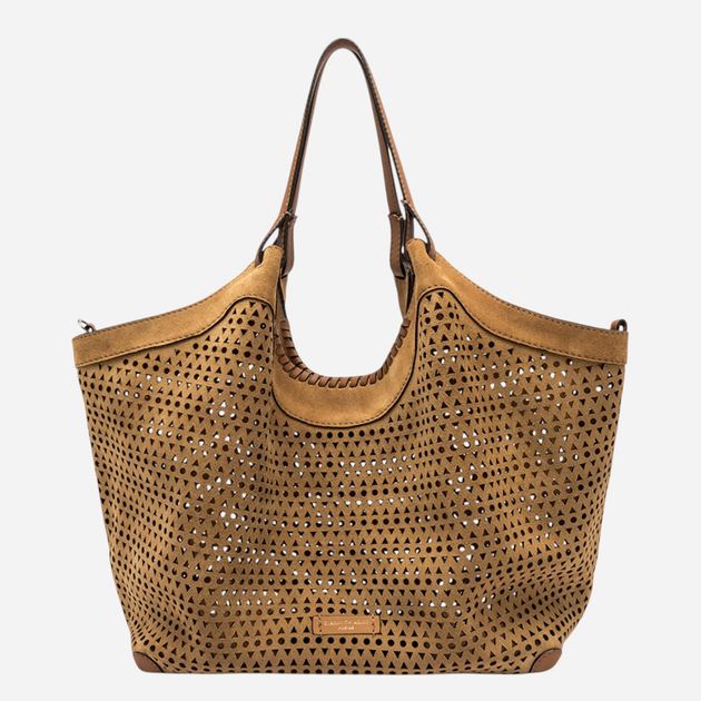 Zestaw (torebka shopper + kosmetyczka) damski zamszowy Gianni Chiarini Dua BS-11682-CMLSR-13956 Brązowy - obraz 3
