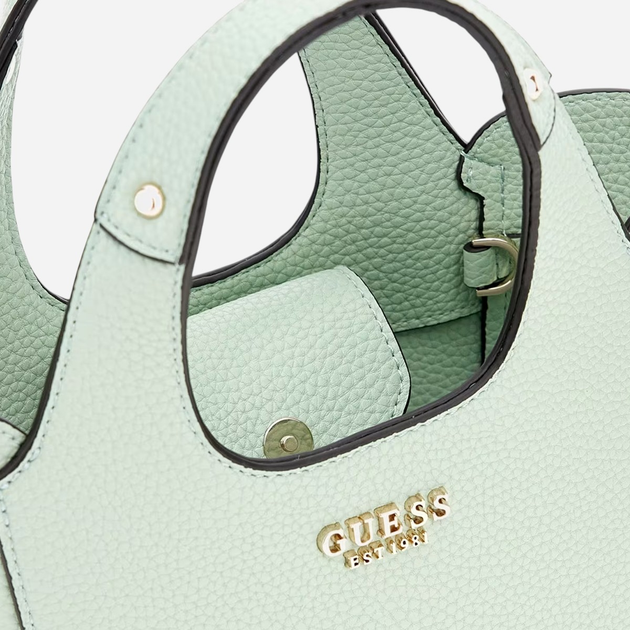 Zestaw (torebka + kosmetyczka) damski Guess Helina HWBG9640750-CDN Miętowy - obraz 4