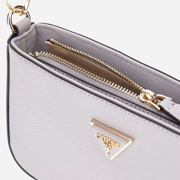 Сумка багет сідло жіноча маленька Guess Noelle HWZG7879720-LVG Сіра (800070334908) - зображення 5