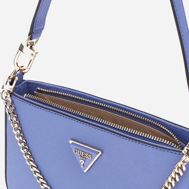 Torebka bagietka damska mini Guess Noelle HWZG7879720-STU Niebieska - obraz 3