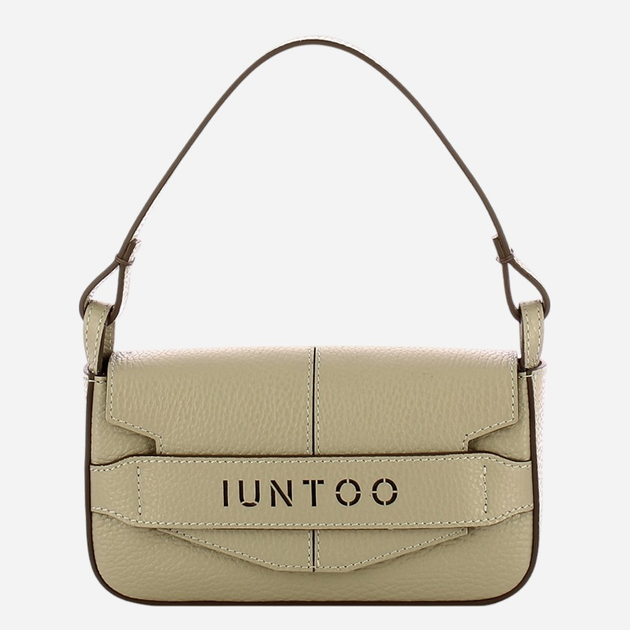 Сумка багет сідло жіноча з натуральної шкіри маленька IUNTOO Silvia 186003-CAPPUCCINO-C05 Капучино (800070340440) - зображення 3