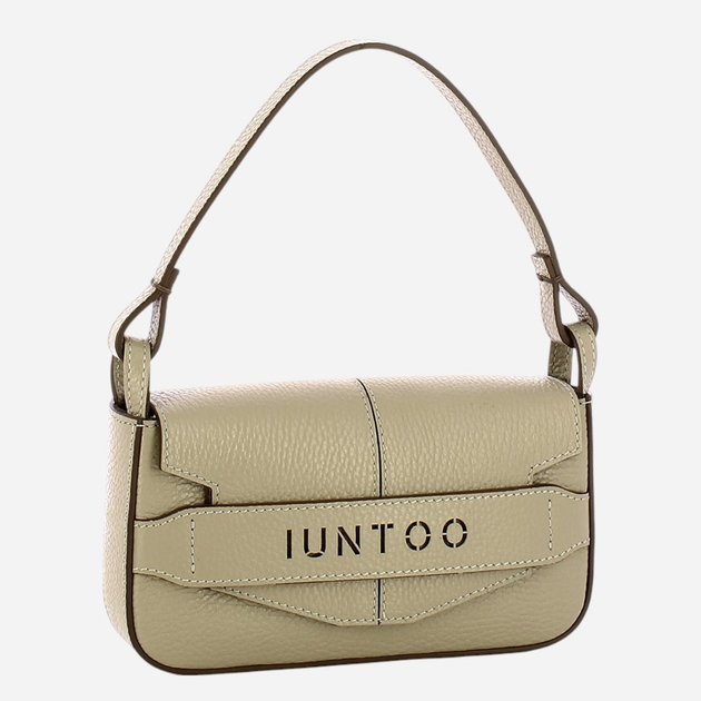 Сумка багет сідло жіноча з натуральної шкіри маленька IUNTOO Silvia 186003-CAPPUCCINO-C05 Капучино (800070340440) - зображення 4