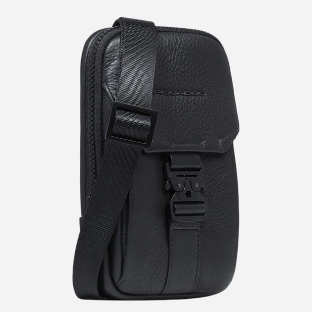 Torba przez ramię skórzana Piquadro AC6546S135R/N Czarna - obraz 3