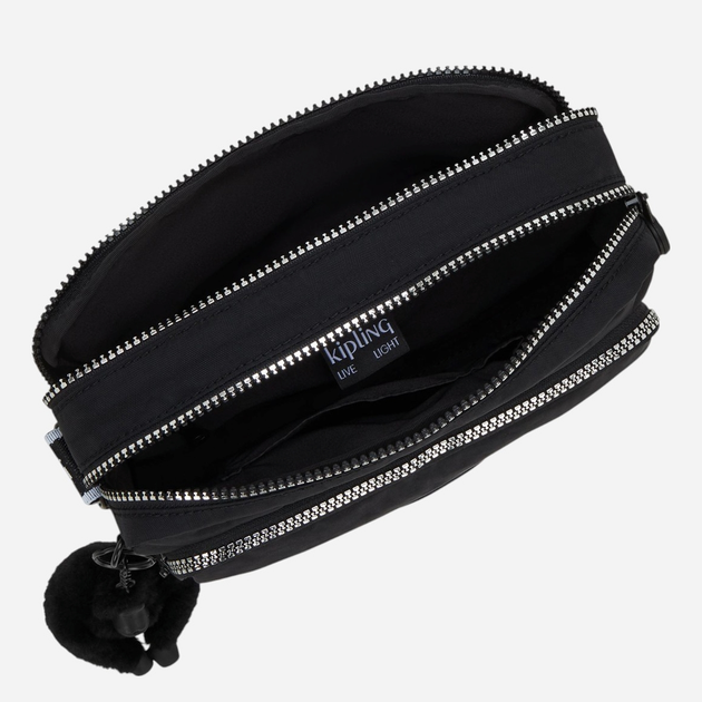 Torebka crossbody damska materiałowa Kipling Abanu KPKI59869SB1001 Czarna - obraz 5